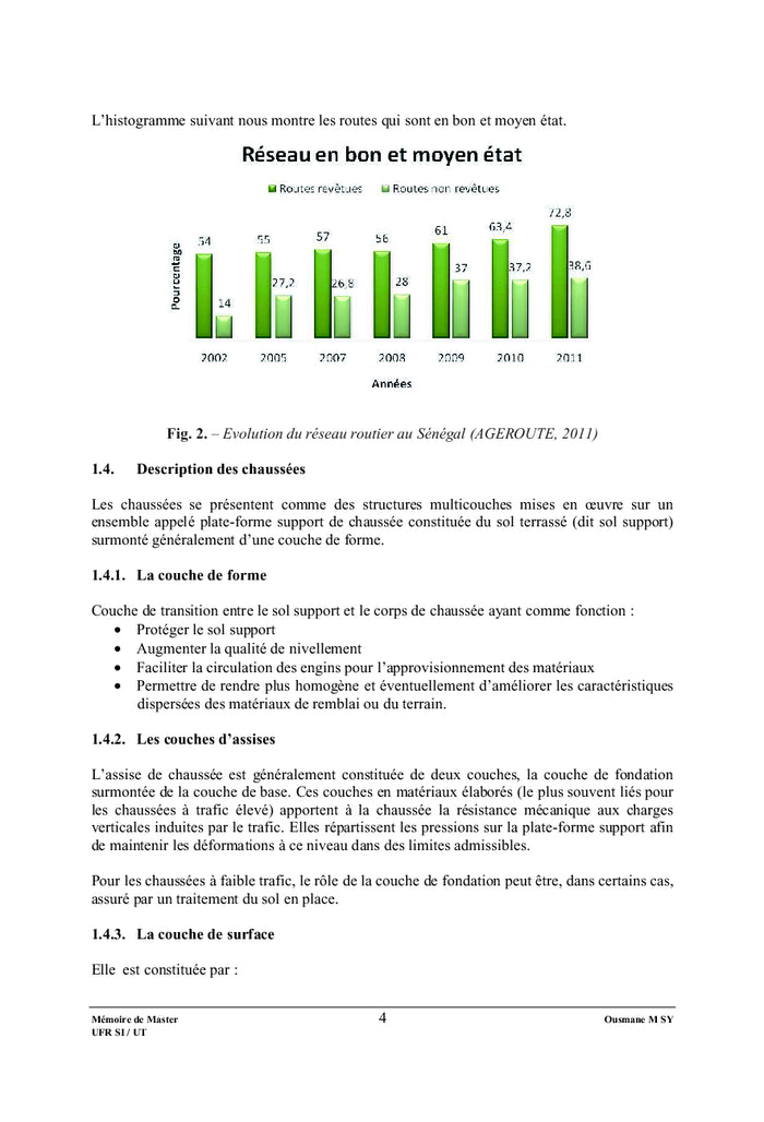 Le trafic, du point de vue dimensionnement rationnel et mécanistique