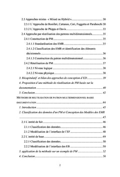 Méthode pour la réutilisation de patron multidimensionnel