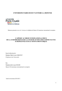 Droit international privé et CJCE