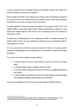 Tarification d'un monopole public : cas de la STEG