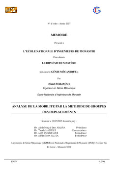 Analyse de la mobilité des systèmes mécanique