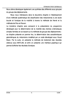 Analyse de la mobilité des systèmes mécanique