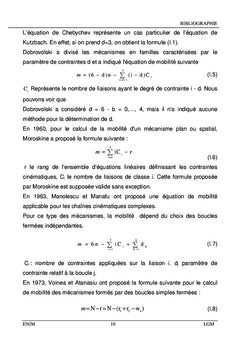 Analyse de la mobilité des systèmes mécanique