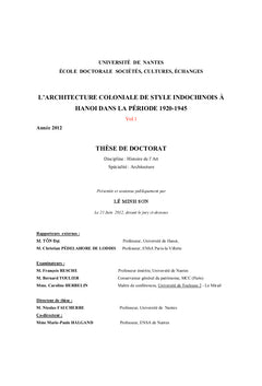 l'Architecture coloniale de style indochinois à Hanoi