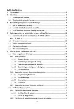 Evaluation de la sécurité d'un barrage