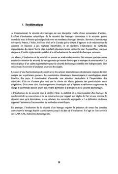 Evaluation de la sécurité d'un barrage