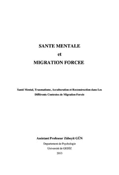 Santé mentale et migration forcée