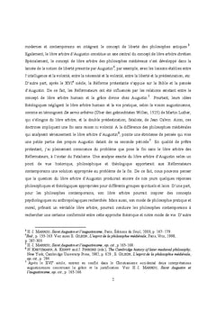 La question du libre arbitre chez augustin