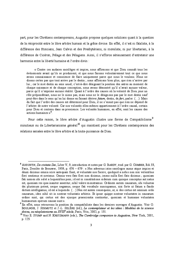 La question du libre arbitre chez augustin