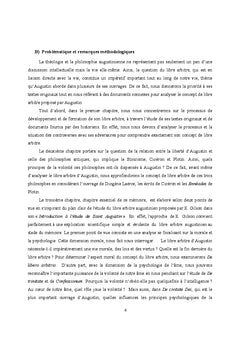 La question du libre arbitre chez augustin