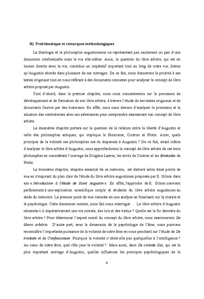 La question du libre arbitre chez augustin