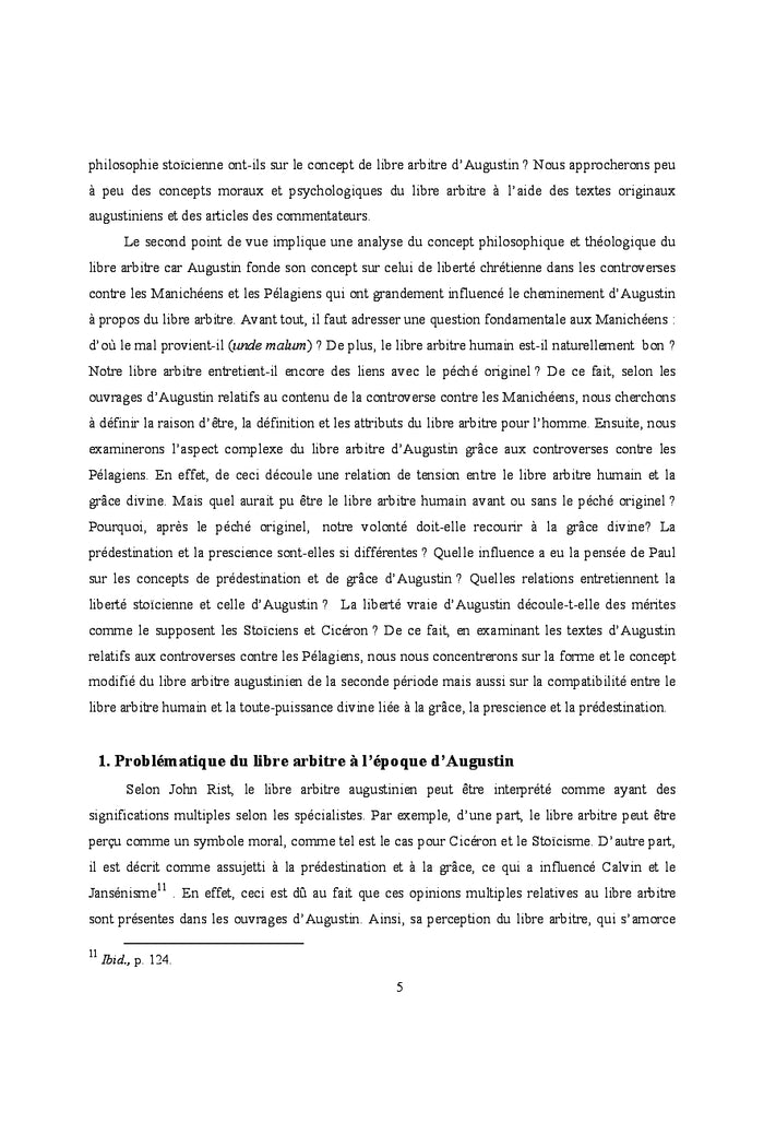 La question du libre arbitre chez augustin