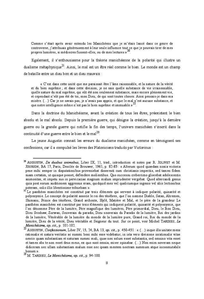 La question du libre arbitre chez augustin