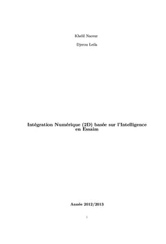 Intégration numérique (2D) basée sur l'intelligence en essaim