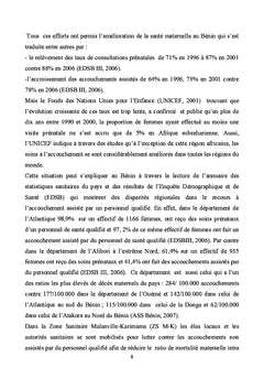 Accouchements à domicile sans un personnel de santé