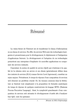 Qos dans les compositions de services web