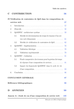 Qos dans les compositions de services web