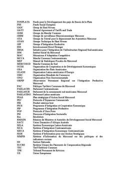 L'intégration économique outil de développement en Amérique du Sud