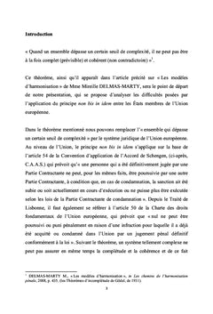 Le principe non bis in idem