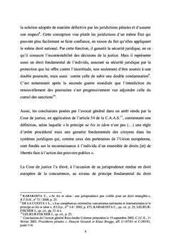 Le principe non bis in idem