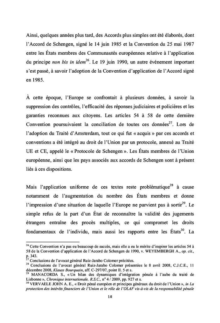 Le principe non bis in idem