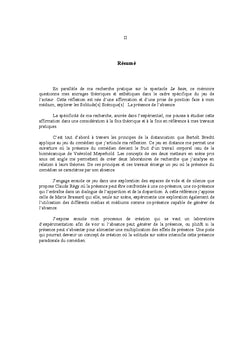 Solitudes Scéniques: La présence de l'absence
