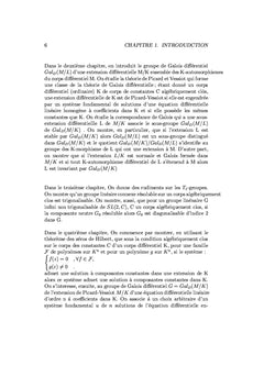 Théorie de galois différentielle