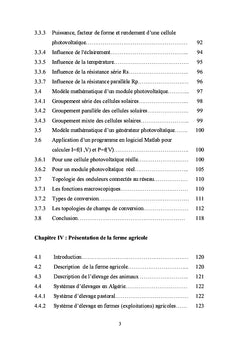 Dimensionnement d un système pv-réseau alimentant une ferme agricole