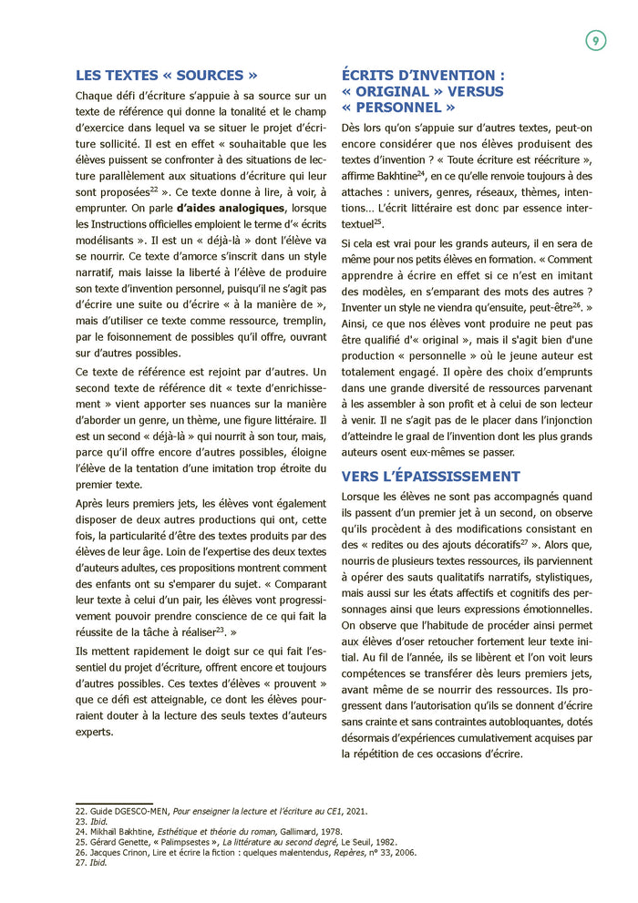 15 défis d'écriture CE1-CE2
