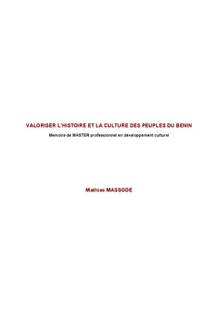 Valoriser l'histoire et la culture des peuples du bénin