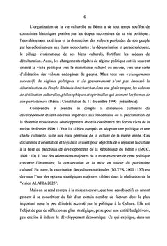 Valoriser l'histoire et la culture des peuples du bénin