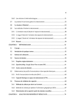 Méthodologie d'analyse des stationnements
