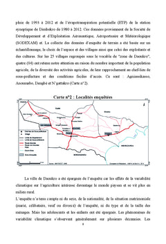 Typologie de reponse des paysans face aux contraintes pluviometriques