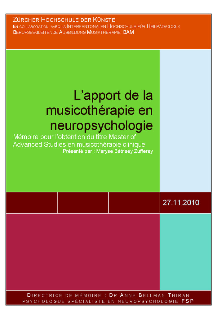 L'apport de la musicothérapie en neuropsychologie