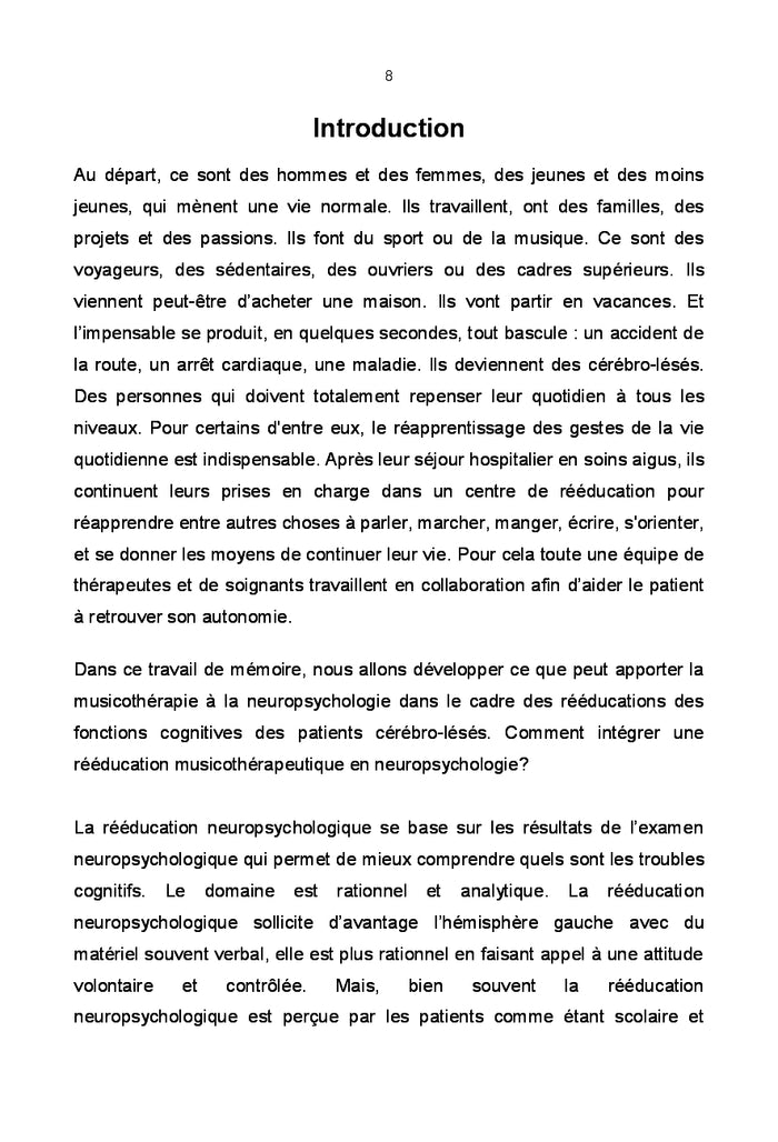 L'apport de la musicothérapie en neuropsychologie
