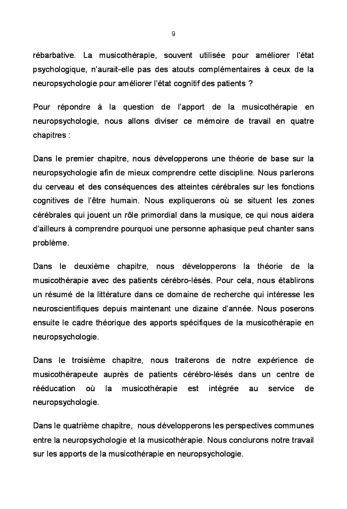 L'apport de la musicothérapie en neuropsychologie