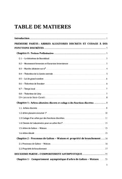 Comportement Asymptotique d'un arbre aleatoire discret