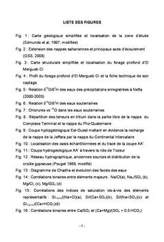 Particularités des aquifères sahariens dans les exutoires tunisiens