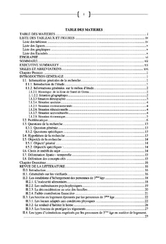 Étude sur les besoins de la mise en place des homes des vieillards