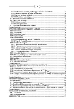 Étude sur les besoins de la mise en place des homes des vieillards