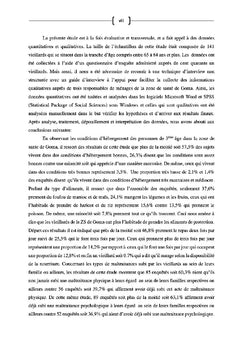 Étude sur les besoins de la mise en place des homes des vieillards