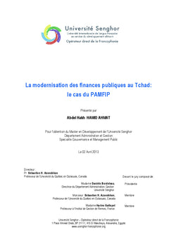 La modernisation des finances publiques au Tchad