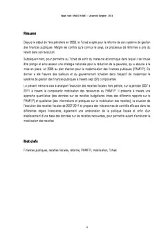 La modernisation des finances publiques au Tchad