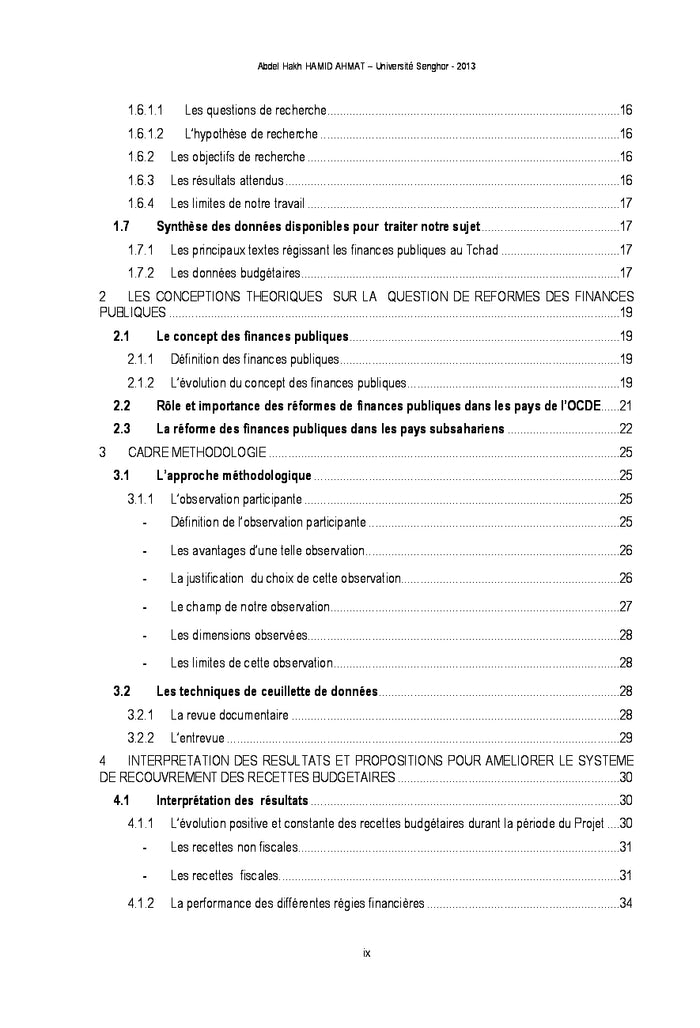La modernisation des finances publiques au Tchad