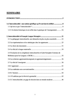 L'interculturalité en cours de français langue etrangère (fle)