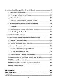 L'interculturalité en cours de français langue etrangère (fle)