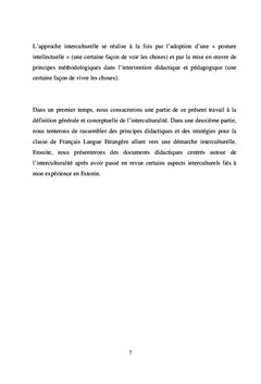 L'interculturalité en cours de français langue etrangère (fle)