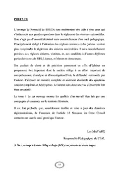 Le Contentieux Juridique dans le règlement des sinistres automobiles.2