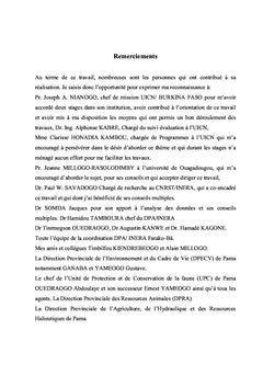 L'exploitation Agricole des Ressources Naturelles du Burkina Faso