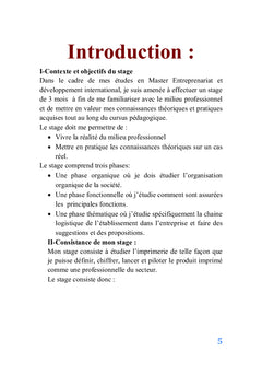 Etude de la chaîne logistique de l'imprimerie